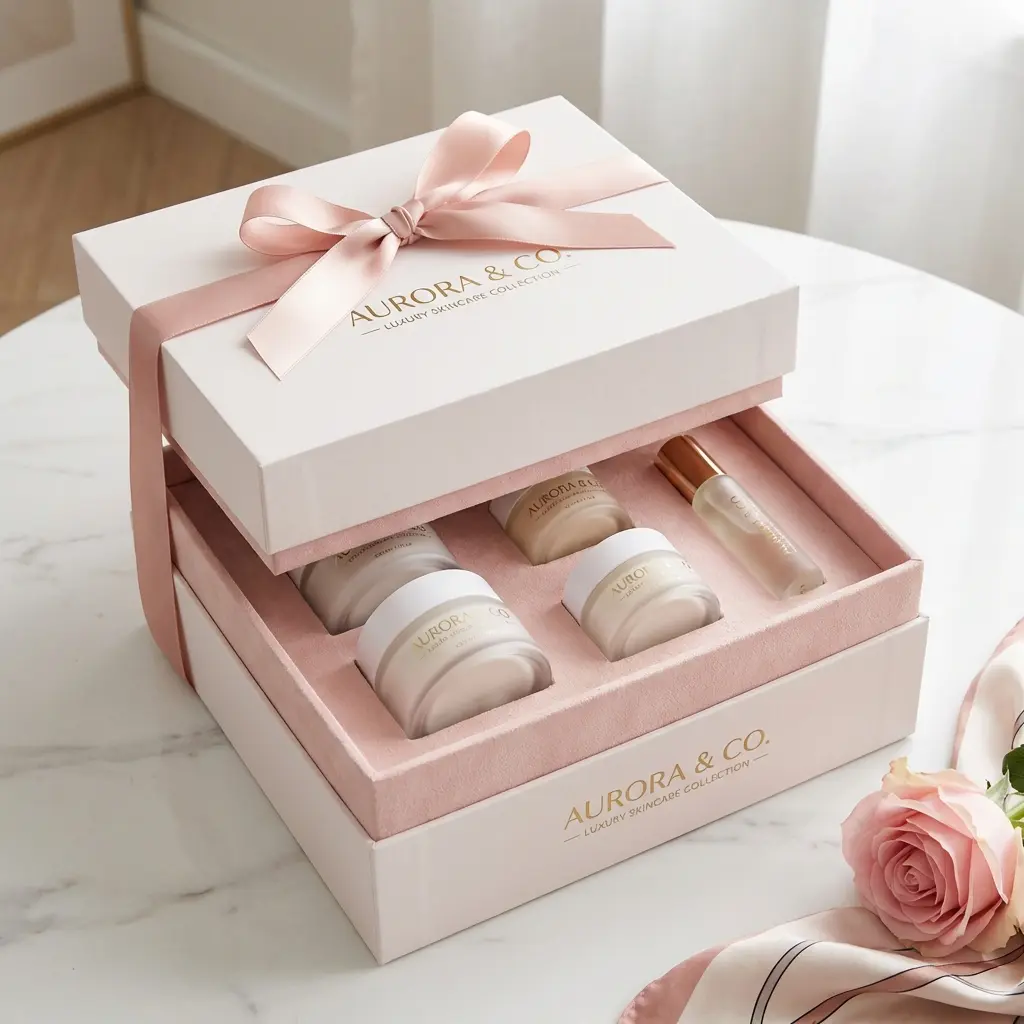 美妝品牌精裝盒開箱案例:磁吸蓋搭配EVA內襯的高端禮盒